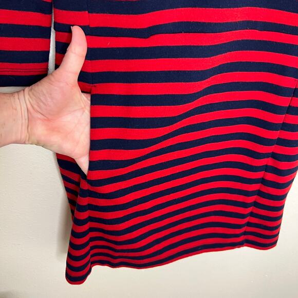Gap Red and Navy Striped Knit Dress Small - Picture 5 of 11